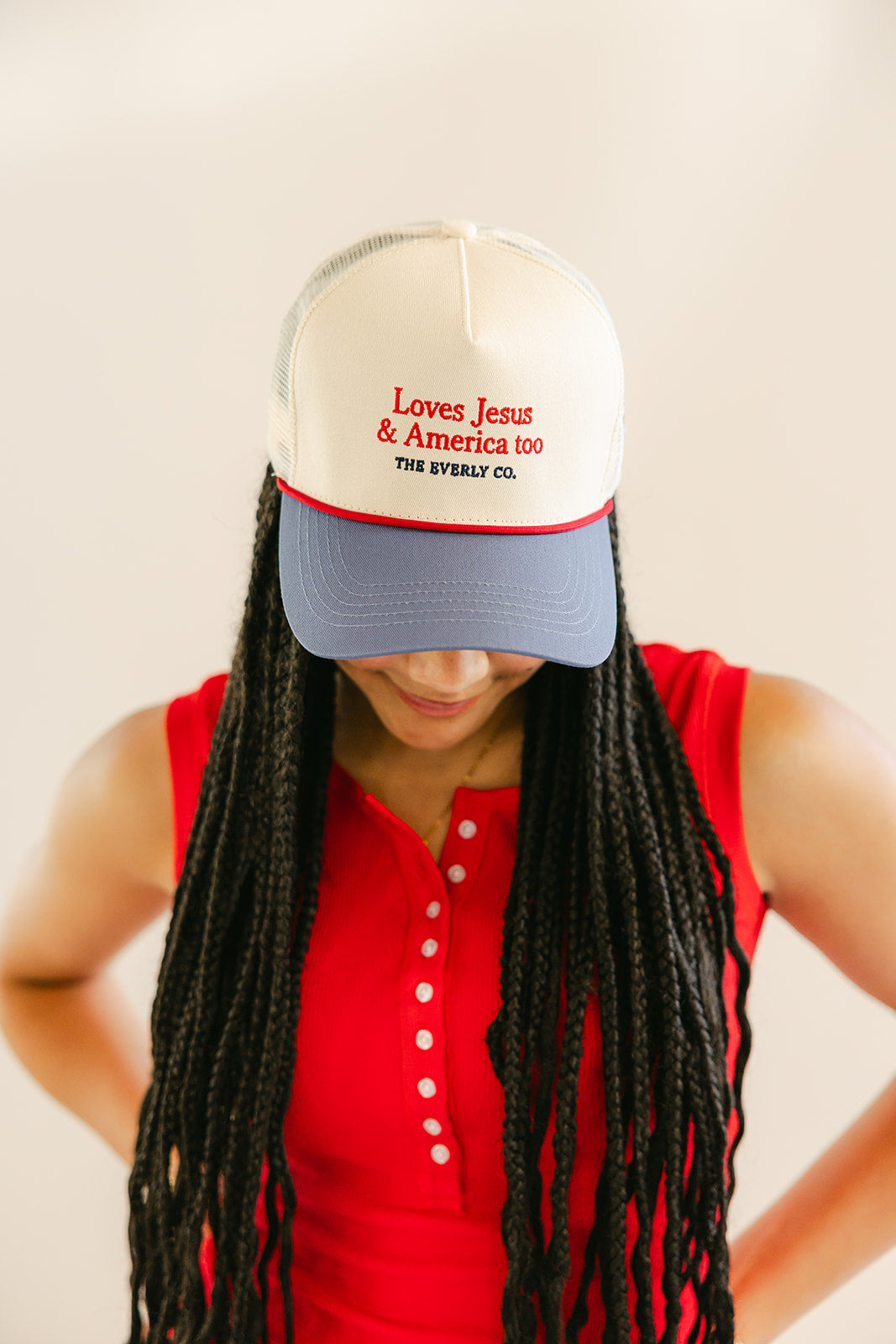 Loves Jesus & America Too Trucker Hat