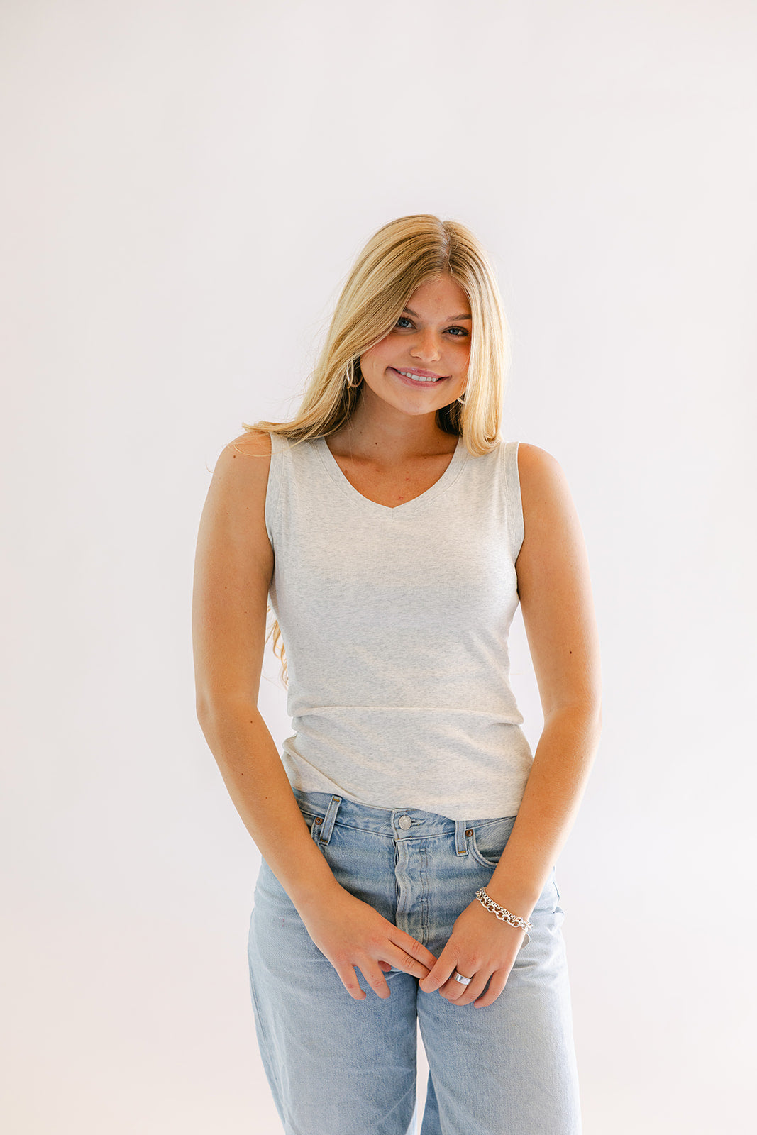 Heather Gray Angle Tank
