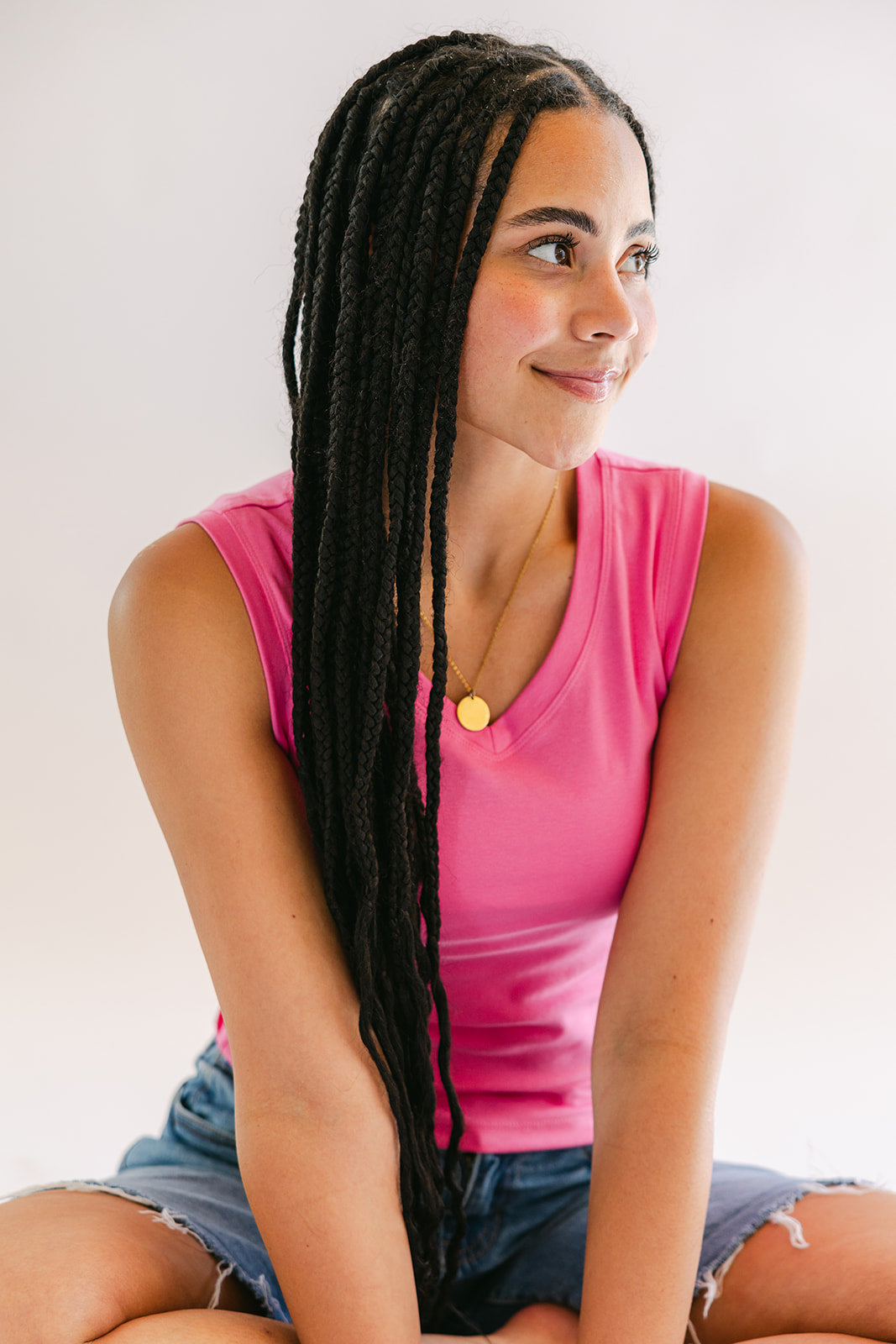 Hot Pink Angle Tank